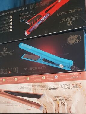 Buyer's Choice Of Color Ceramic Flat Iron - Bright Blue, RED or PINK STRAIGHTENE
